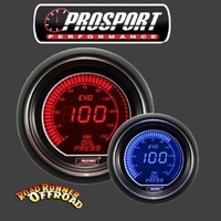 Prosport EVO Digital BLUE - RED Fuel Pressure Gauge PSI 52mm 
