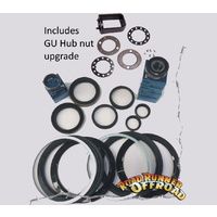 Swivel hub front diff rebuild kit fits GQ fits Nissan Patrol including GU hub nut upgrade and tool