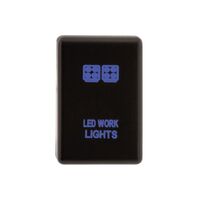 Hulk Push Button Switch - Holden/Isuzu - Work Lights - Blue
