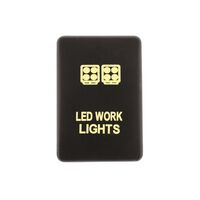 Hulk Push Button Switch - Late Toyota - Work Light - Amber
