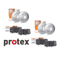 Protex 4WD Front and Rear Slotted brake Upgrade kit for Landcruiser 105 Series
