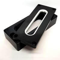 Rectangle multi fit fairlead alloy 25mm offset & standard - additional 60mm spacer plate (black)
