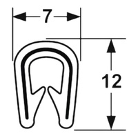 Pinchweld PVC Seal Toolbox Car Van Boot Seal Edge 035 By The Meter