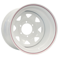 4x4 wheel 4WD rim steel 15X10 suits Patrol/80 series/Hilux 6x139.7 white triangle holes (sunraysia) Dynamic