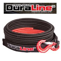 Trail Gear Duraline Exoshield 3/8" x 125' 38.1mtr Winch rope inc Hook 18000Ibs