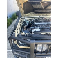 Patrol Docta High Flow Air Box 4" Black Powder Coated Stainless Steel for Toyota LandCruiser 76 78 79 Series VDJ V8 Turbo Diesel