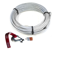 Genuine Warn Steel Winch cable 40mtr x 8mm Suit hi mount M8274-50 with Hook