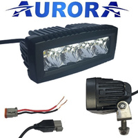 Aurora 4 Single row LED Light Bar Flood 4 x 5w Globes Work Light