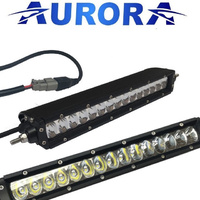 10" Aurora Single Row 5w LED LIGHT BAR Aurora 15 X 5W OSLON Driving Pattern