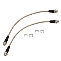 Extended Braided Brake Lines  Hoses Pair for Nissan Navara D23 NP300 Rear 2" lift