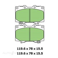 Protex Ultra 4WD Front Brake Pads for Toyota Landcruiser 105 79 76 78 series