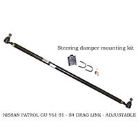 Adjustable Heavy Duty Draglink steering arm for Nissan Patrol GU 1998> Drag Link