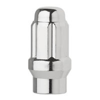 Wheel nut M14 X 1.5 Chrome  5mm Et  shank 6 splineTapered 60 Deg  Closed Acorn