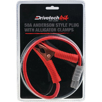 Drivetech 4x4 50A Anderson Style Plug to Alligator Clips Lead - DTAPC