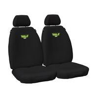Hulk FRONT SEAT COVERS - FORD RANGER PX - PX III, EVEREST & MAZDA BT-50 UP/UR - BLACK CANVAS
