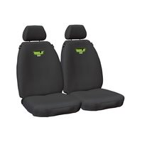 Hulk Front Seat Covers - Toyota LandCruiser 17-Current - Grey Canvas