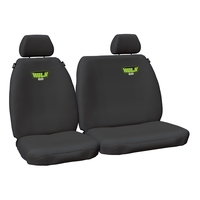 Hulk Front Seat Covers - Toyota LandCruiser 70 Series Troop Carrier VDJ78R - Grey Canvas