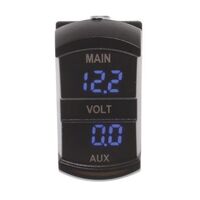 Hulk Dual Switch Size Voltmeter - blue
