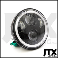 JTX Custom 5 3/4″ LED headlights high beam/low beam coloured halo ADR approved