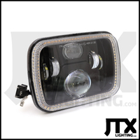 JTX Custom 5X7″ LED headlights high beam/low beam coloured halo ADR approved