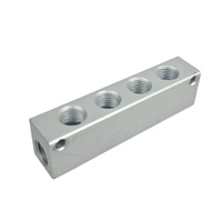 6 Port 1/4" BSP Air Manifold Block – Diff Lock, Free Spool & Breather Setup