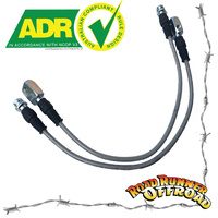  Braided ADR extended ABS Front Brake lines x2 fits Nissan GU Patrol 2 to 5"