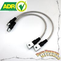 Braided extended Brake lines 5 - 8"  ADR FRONT & REAR fits Nissan Patrol GU GQ