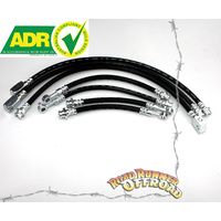 Rubber Extended Brake Line Kit ABS Front & Rear & Calipers for Nissan Patrol GU Y61 TD42 TB45 TB48 2" 3" 4" 5" inch lift ADR Approved