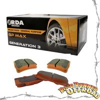 RDB1383 RDA GP MAX Brake Pads Set fits Toyota Landcruiser REAR HDJ100 UZJ100