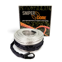 Sniper Core 4WD Winch Rope Kit 12 Strand Grey 11mmx55M (11,500kg MBS)