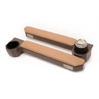 One Stone Tan universal armrests & cup holder for Toyota Landcruiser 100 Series Full width (2x front)