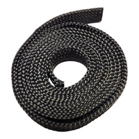Black Small Winch Rope Sock protector (13mm ID) for synthetic Rope (per meter)