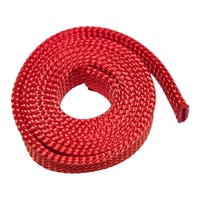 RED Small Winch Rope Sock protector (13mm ID) for synthetic Rope (per meter)