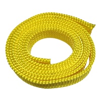 Yellow Small Winch Rope Sock protector (13mm ID) for synthetic Rope (per meter)